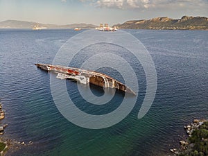 Mediterranean Sky shipwreck in Greece