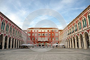 The Mediterranean square, Split, Croatia