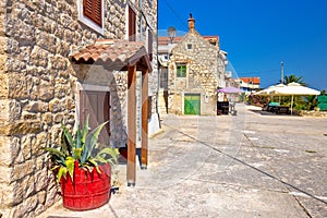 Mediterranean stone village on Krapanj island view photo