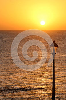 Mediterranean sunrise silhouettes Qawra Malta