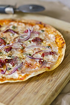 Mediterranean Tortilla Pizza