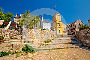 Mediterranean village of Zlarin stone architecture view