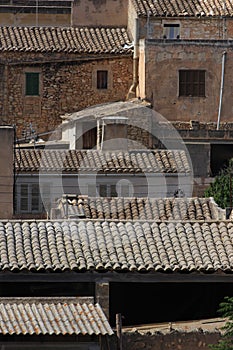 Mediterranian roofs in the midday heat photo