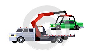 Medium duty car hauler truck vehicle icon