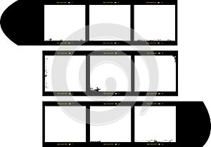 Medium format film strip picture frames
