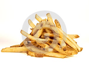 Medium Pile of Fries on White