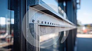 Medium shot capturing builtin windresistant frames integrated within structures emphasizing engineered stability during