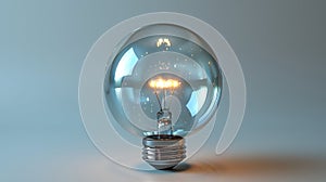 Medium Shot of Clear, Unlit Lightbulb