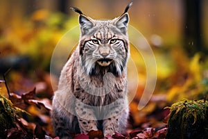 Medium shot of endangered Lynx photo