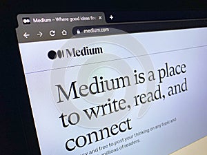 Medium web page, visual media site
