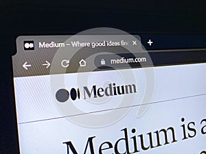 Medium web page, visual media site