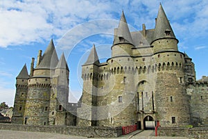Medival castle in Vitre, France photo