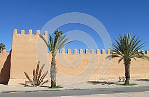 Medival castle walls in arabic city photo