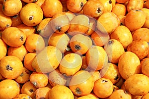 Medlar fruits pattern background texture market photo