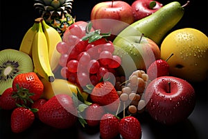 A medley of fruits, showcasing a range of delightful varieties