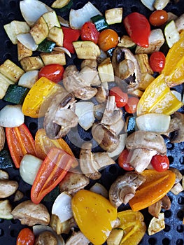 A medley of grilled summer vegetables