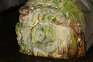 Medusa Base in Basilica Cistern - Istanbul