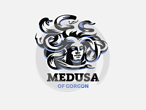 Medusa of the gorgon. Vector illustration.