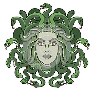 Medusa greek myth creature pop art vector