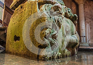 Medusa Head in Basilica Cistern,Istanbul