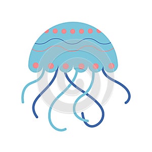 Medusa, sea animal. An inhabitant of the sea world, a cute underwater creature