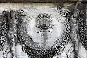 Medusa on a wall sarcophagus