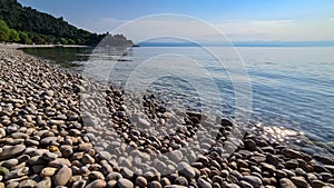 Medveja - A close up on a stony beach in Medveja, Croatia