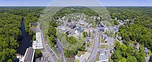 Medway town center panorama, Massachusetts, USA