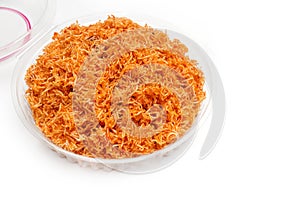 `Mee Grob` popular snack with text or copy space