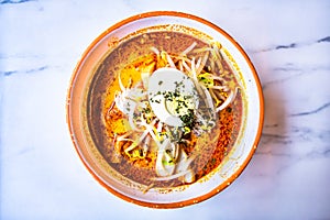 Mee siam is a dish of thin rice vermicelli of hot, sweet and sour flavours, originated in Penang.