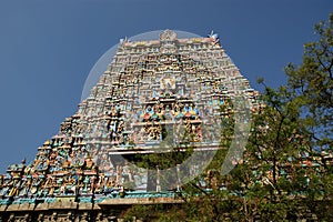Meenakshi hindu temple in Madurai, South India