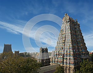 Meenakshi hindu temple in Madurai, Tamil Nadu