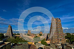 Meenakshi Sundareswarar Temple in Madurai. Tamil Nadu, India