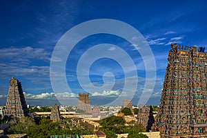 Meenakshi Sundareswarar Temple in Madurai. Tamil Nadu, India