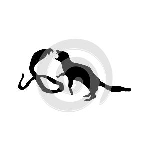 Meerkat black silhouette