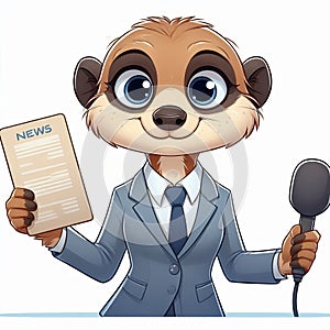 Meerkat Reporter at a Press Conference