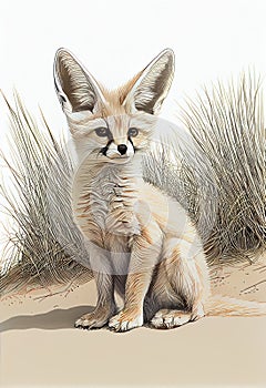 Meet the Fennec Fox: A Monochromatic Bipedal Poser with Long Pointy Ears