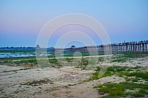 Meet the twilight on Taungthaman Lake, Amarapura, Myanmar