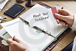 Meet Your Deadlines Appointment Events Concept