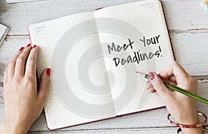 Meet Your Deadlines Appointment Events Concept photo