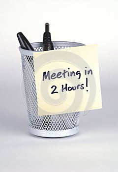 Meeting in 2 Hours! Post-It No