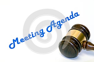 Meeting agenda and gavel