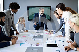 Meeting business corporate success brainstorming teamwork office concept