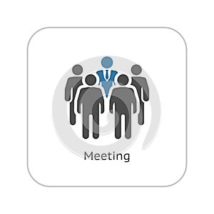 Meeting Icon. Flat Design