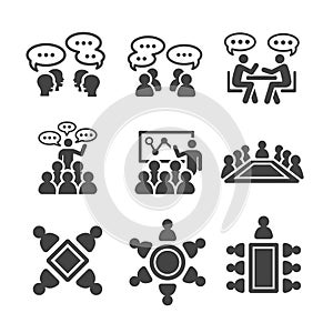 meeting icon set