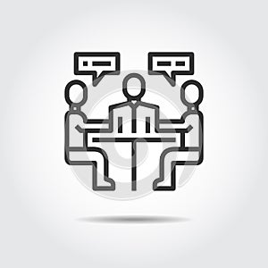 Meeting icon vector illustration