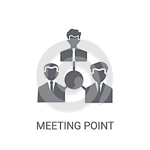 Meeting point icon. Trendy Meeting point logo concept on white b