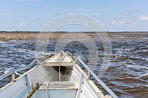 Meeting of the rivers in the Amazon, Brazil