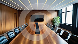 Meeting room with modern decoration, large, big,huge, bright light