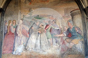 Meeting between Saint Dominic and Saint Francis, Santa Maria Novella church in Florence